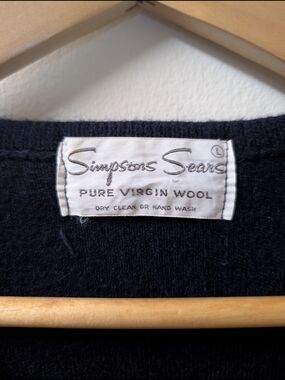 Vintage Simpsons Sears Pure Virgin Wool Cardigan